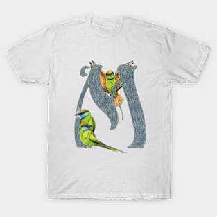 Avian Alphabet M - Green bee-eater T-Shirt